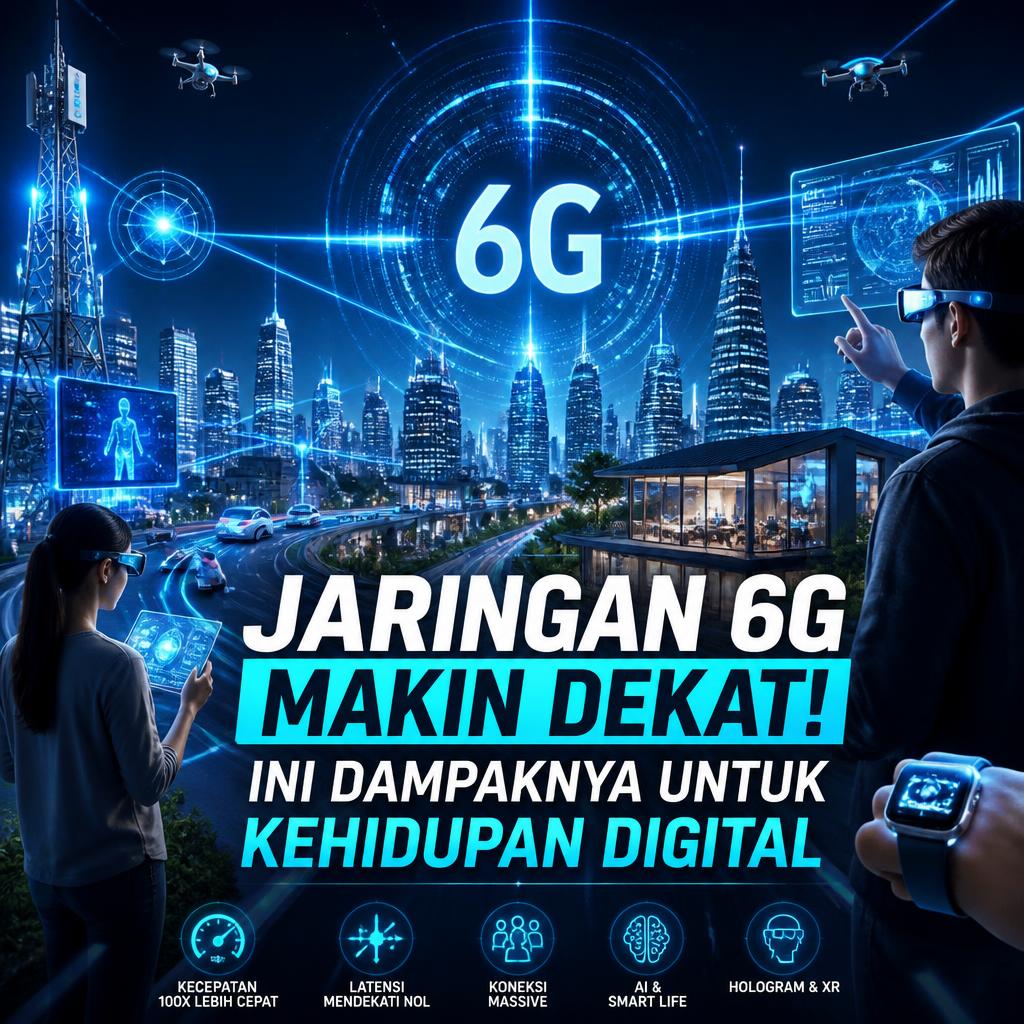 Jaringan 6G Makin Dekat! Ini Dampaknya untuk Kehidupan Digital